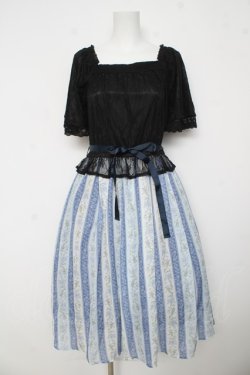 画像1: axes femme / ミュルーズドッキングワンピース M 紺 Y-26-03-13-100-AX-OP-SZ-ZY