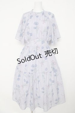 画像1: axes femme POETIQUE / チューリップブーケロングワンピース M ラベンダー Y-26-03-13-101-AX-OP-SZ-ZY