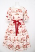 axes femme kawaii / お菓子の家柄ワンピース M 生成り Y-26-03-13-104-AX-BL-SZ-ZY