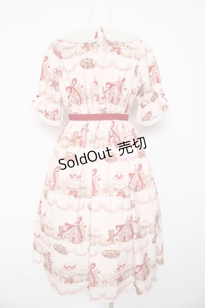 画像2: axes femme kawaii / お菓子の家柄ワンピース M 生成り Y-26-03-13-104-AX-BL-SZ-ZY (2)