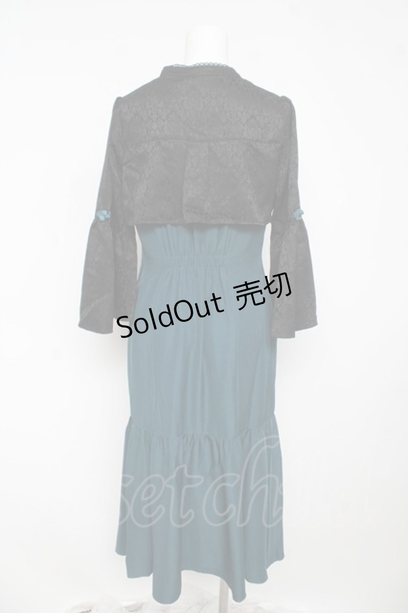 画像2: axes femme POETIQUE / ロータス刺繍チャイナワンピース M Bグリーン Y-26-03-13-106-AX-OP-SZ-ZY (2)