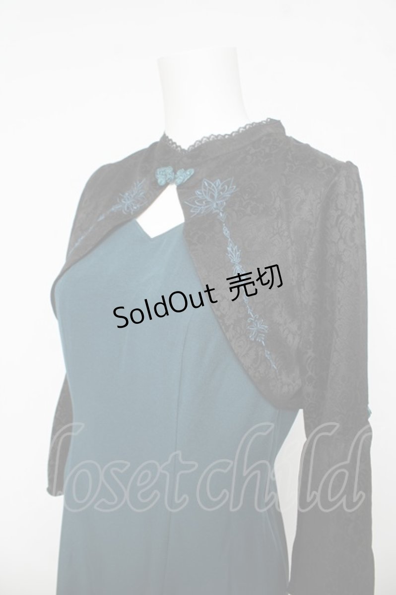 画像3: axes femme POETIQUE / ロータス刺繍チャイナワンピース M Bグリーン Y-26-03-13-106-AX-OP-SZ-ZY (3)