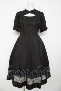 axes femme kawaii / チャイナ釦ジャガードワンピ M 黒 Y-26-03-13-107-AX-OP-SZ-ZY