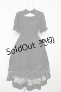 axes femme kawaii / チャイナ釦ジャガードワンピ M 黒 Y-26-03-13-107-AX-OP-SZ-ZY