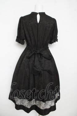 画像2: axes femme kawaii / チャイナ釦ジャガードワンピ M 黒 Y-26-03-13-107-AX-OP-SZ-ZY