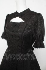 画像3: axes femme kawaii / チャイナ釦ジャガードワンピ M 黒 Y-26-03-13-107-AX-OP-SZ-ZY (3)