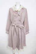 axes femme / レース襟付トレンチコート F ピンク Y-26-03-13-112-AX-CO-SZ-ZY