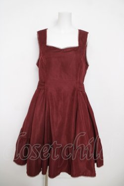 画像1: Kurumi Collaboration / ノエル・ド・メモワール　ジャンパースカート LL 濃赤 Y-26-03-13-116-LO-OP-SZ-ZY