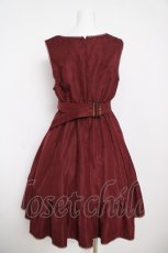 画像2: Kurumi Collaboration / ノエル・ド・メモワール　ジャンパースカート LL 濃赤 Y-26-03-13-116-LO-OP-SZ-ZY (2)