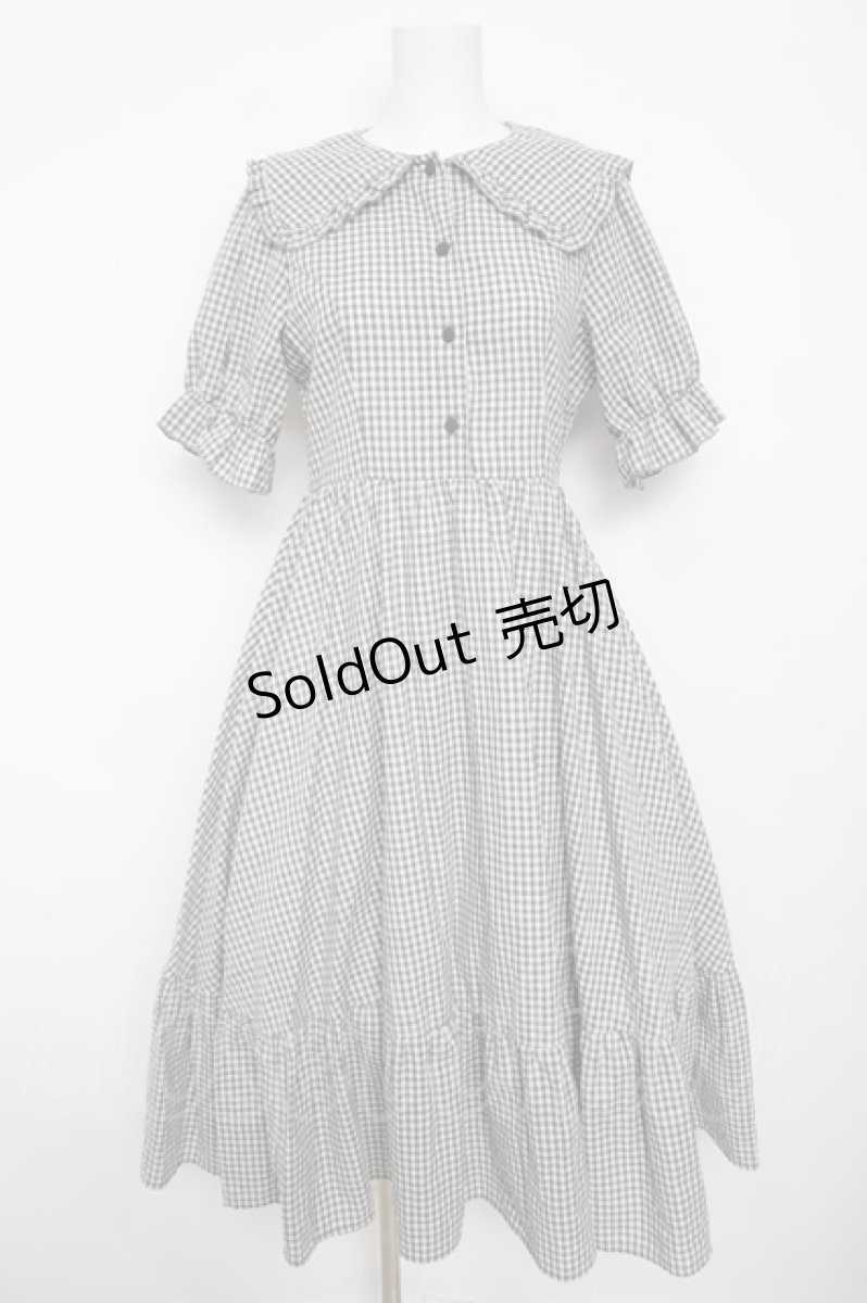画像1: m petit by misako / AM*ギンガムCHKワンピース M 中灰 Y-26-03-13-117-LO-OP-SZ-ZY (1)
