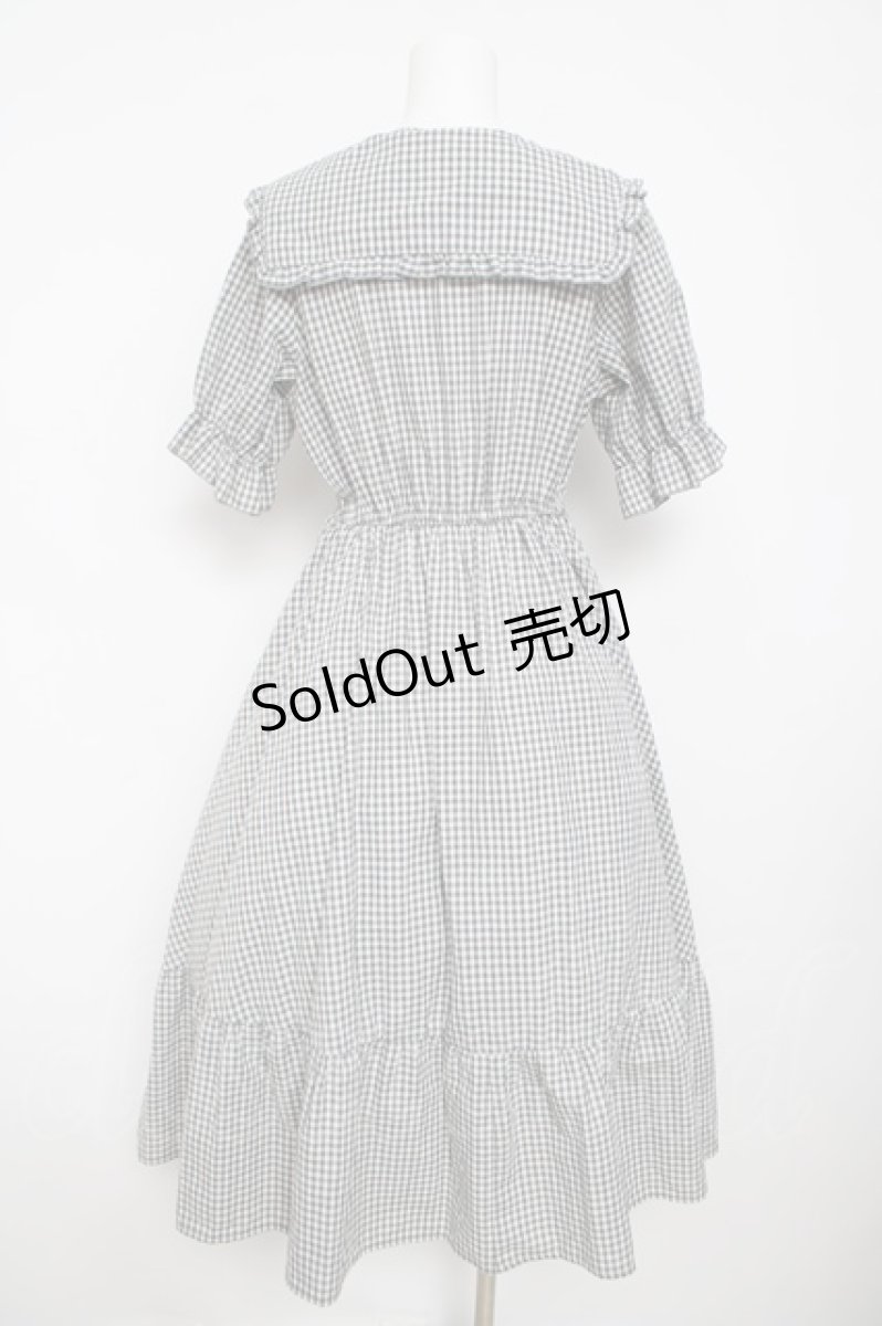 画像2: m petit by misako / AM*ギンガムCHKワンピース M 中灰 Y-26-03-13-117-LO-OP-SZ-ZY (2)