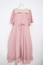 画像1: m petit by misako / レースセーラー襟ワンピース LL 中桃 Y-26-03-13-118-LO-OP-SZ-ZS (1)