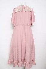 画像2: m petit by misako / レースセーラー襟ワンピース LL 中桃 Y-26-03-13-118-LO-OP-SZ-ZS (2)