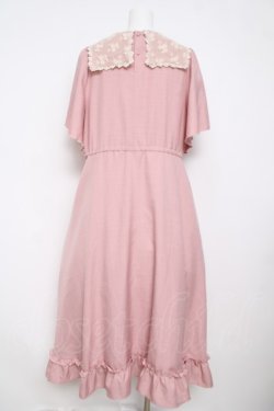 画像2: m petit by misako / レースセーラー襟ワンピース LL 中桃 Y-26-03-13-118-LO-OP-SZ-ZY