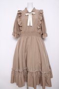 m petit by misako / NINA'SコラボAMハイショクメローワンピース 4L ベージュ Y-26-03-13-119-LO-OP-SZ-ZY