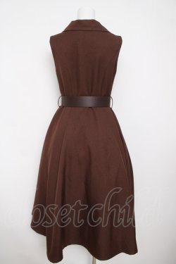 画像2: an another angelus / ベルト付きウールライク開衿ジレワンピース F ブラウン Y-26-03-13-122-CA-OP-SZ-ZY
