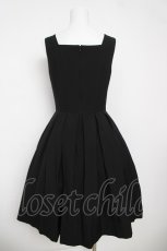 画像2: Emily Temple cute / ドットジャガードリボンノースリーブワンピース M 黒 Y-26-03-13-125-ET-OP-SZ-ZY (2)