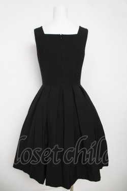 画像2: Emily Temple cute / ドットジャガードリボンノースリーブワンピース M 黒 Y-26-03-13-125-ET-OP-SZ-ZY