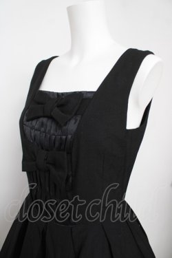 画像3: Emily Temple cute / ドットジャガードリボンノースリーブワンピース M 黒 Y-26-03-13-125-ET-OP-SZ-ZY