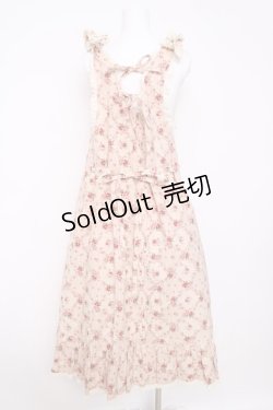 画像2: metamorphose / プチフラワープリントエプロン風ジャンパースカート  ピンク Y-26-03-13-129-ME-OP-SZ-ZY