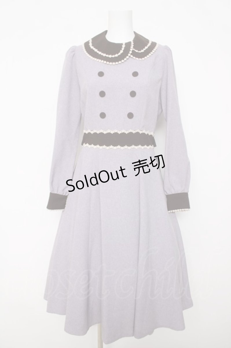 画像1: Innocent World / Flawless Ladyワンピース L グレイッシュバイオレット×ショコラ Y-26-03-13-131-IW-OP-SZ-ZY (1)