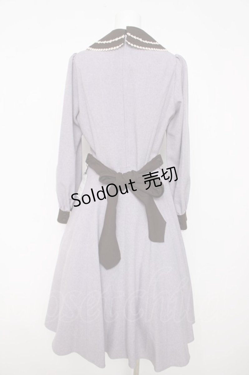 画像2: Innocent World / Flawless Ladyワンピース L グレイッシュバイオレット×ショコラ Y-26-03-13-131-IW-OP-SZ-ZY (2)