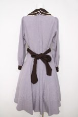 画像2: Innocent World / Flawless Ladyワンピース L グレイッシュバイオレット×ショコラ Y-26-03-13-131-IW-OP-SZ-ZY (2)