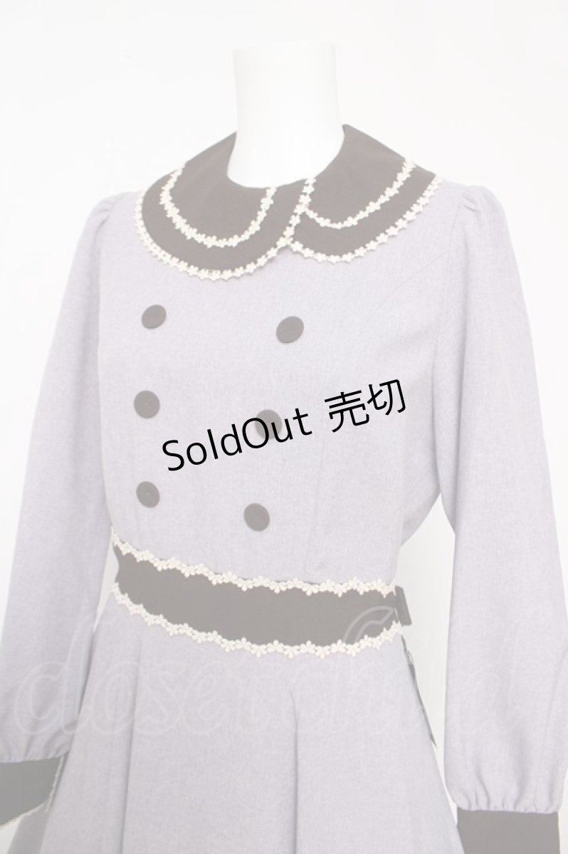 画像3: Innocent World / Flawless Ladyワンピース L グレイッシュバイオレット×ショコラ Y-26-03-13-131-IW-OP-SZ-ZY (3)