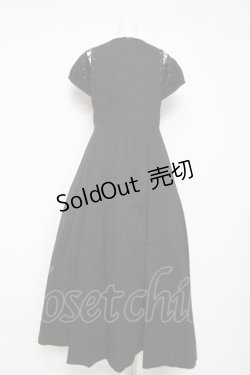 画像2: BPN / 編み上げロングワンピース M 黒 Y-26-03-13-133-GO-OP-SZ-ZY