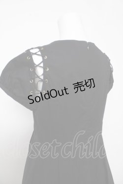 画像4: BPN / 編み上げロングワンピース M 黒 Y-26-03-13-133-GO-OP-SZ-ZY