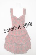 Heart E / タータンチェック3段スカートのサンドレス 9号 赤 Y-26-03-13-134-LO-OP-SZ-ZY