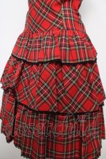 画像4: Heart E / タータンチェック3段スカートのサンドレス 9号 赤 Y-26-03-13-134-LO-OP-SZ-ZY (4)