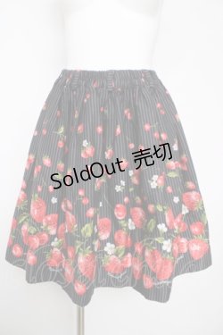 画像1: metamorphose / ベリーストライプスカート  黒 Y-26-03-13-136-ME-SK-SZ-ZY