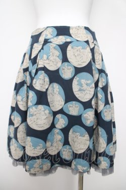 画像2: Jane Marple / フェアリーテイルカメオスカート M ネイビー Y-26-03-13-137-JM-SK-SZ-ZY