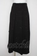 h.naoto Blood / 天使柄天蓋ロングスカート  黒 Y-26-03-13-139-HN-SK-SZ-ZY