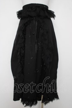 画像2: h.naoto Blood / 天使柄天蓋ロングスカート  黒 Y-26-03-13-139-HN-SK-SZ-ZY