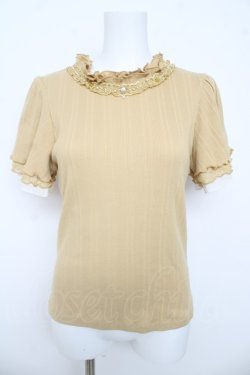 画像1: axes femme / プチスタンドリブプルオーバー M イエロー Y-26-03-13-018-AX-TO-SZ-ZY