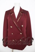 axes femme / 袖レースアップジャケット M ワイン Y-26-03-13-028-AX-JA-SZ-ZY