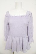 axes femme / シアーシャーリングブラウス F ラベンダー Y-26-03-13-029-AX-BL-SZ-ZY