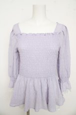 画像1: axes femme / シアーシャーリングブラウス F ラベンダー Y-26-03-13-029-AX-BL-SZ-ZY (1)