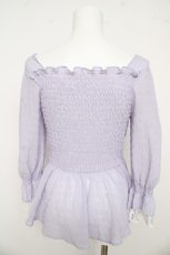 画像2: axes femme / シアーシャーリングブラウス F ラベンダー Y-26-03-13-029-AX-BL-SZ-ZY (2)