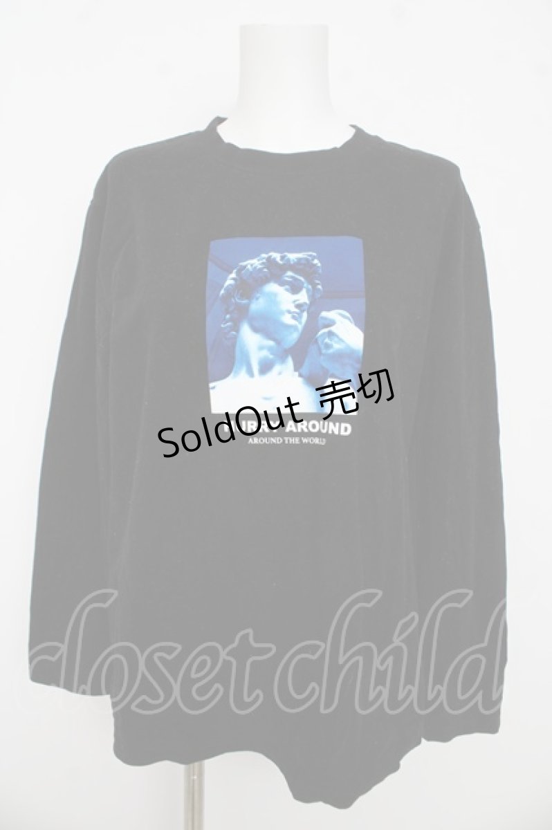 画像1: axes femme / ダビデプリントロンT M 黒 Y-26-03-13-030-AX-TO-SZ-ZS (1)