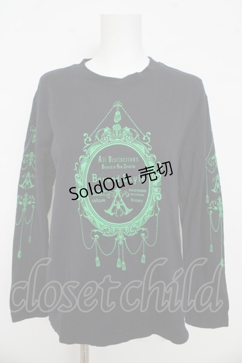 画像1: AXES-X / オーナメントプリントロンＴ S 黒 Y-26-03-13-031-LO-TO-SZ-ZY (1)