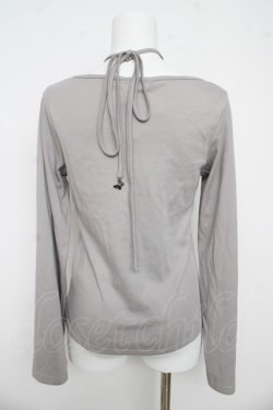 画像2: axes femme / ストラップ風リボンカットソー F グレー Y-26-03-13-032-AX-TO-SZ-ZY