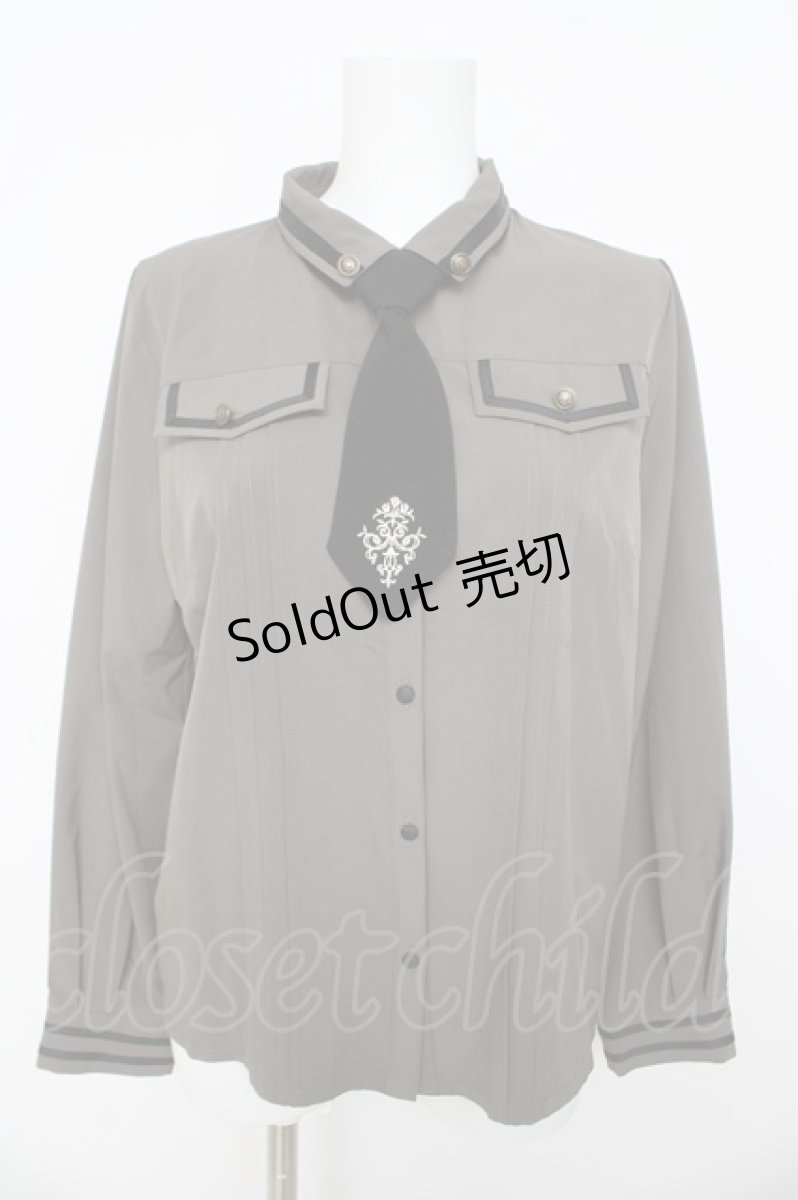 画像1: axes femme / ミリタリー風ブラウス M カーキ Y-26-03-13-033-AX-BL-SZ-ZS (1)