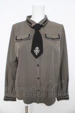 画像1: axes femme / ミリタリー風ブラウス M カーキ Y-26-03-13-033-AX-BL-SZ-ZS (1)