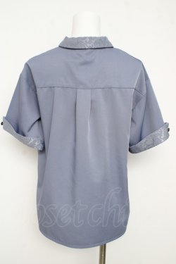 画像2: axes femme / ジャカード切替シャツ F ブルー Y-26-03-13-034-AX-BL-SZ-ZY