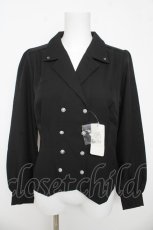 画像1: axes femme / コルセット風開襟ブラウス F 黒 Y-26-03-13-036-AX-BL-SZ-ZY (1)