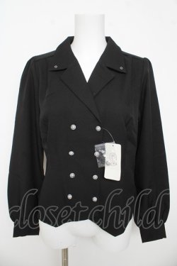 画像1: axes femme / コルセット風開襟ブラウス F 黒 Y-26-03-13-036-AX-BL-SZ-ZY