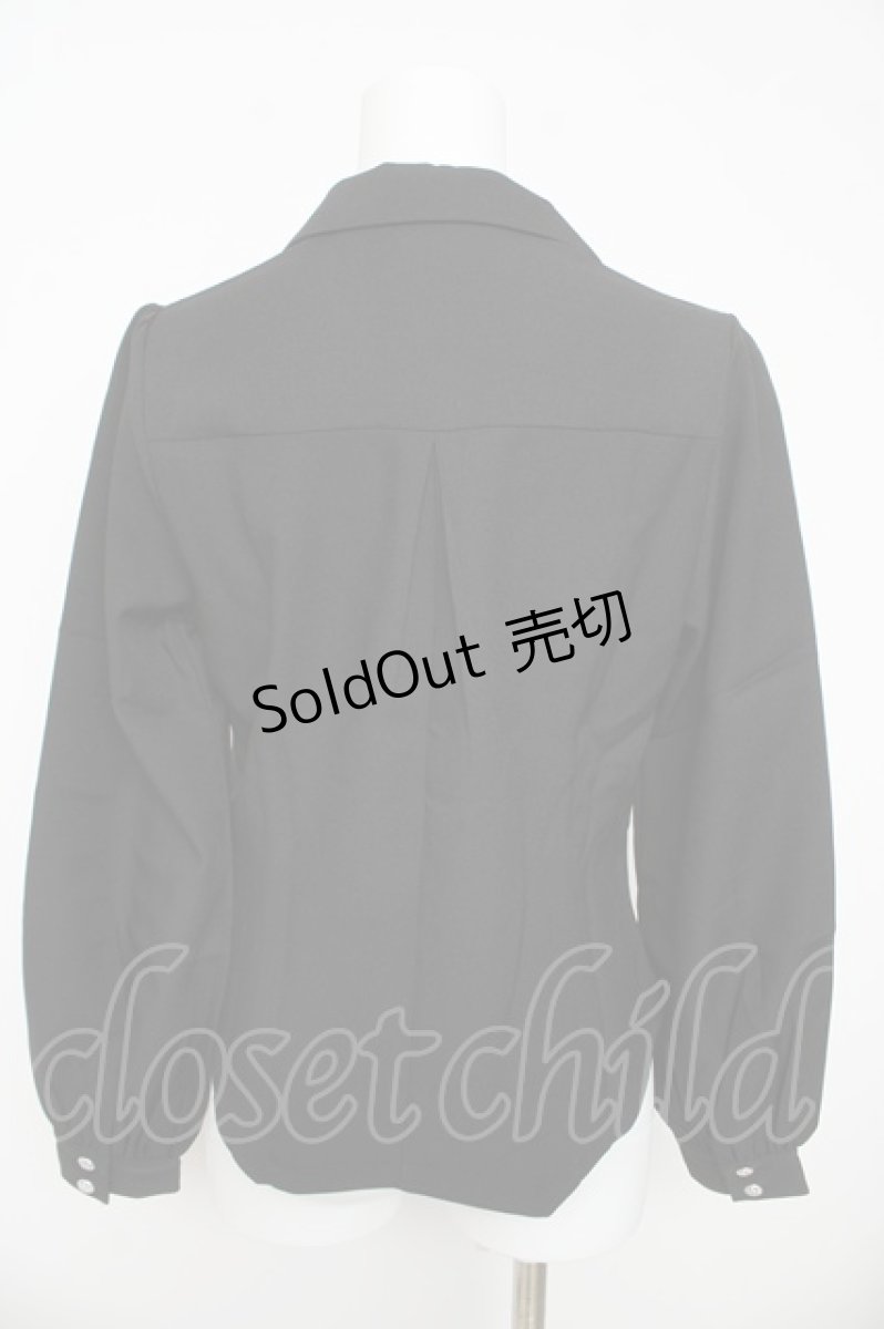 画像2: axes femme / コルセット風開襟ブラウス F 黒 Y-26-03-13-036-AX-BL-SZ-ZY (2)